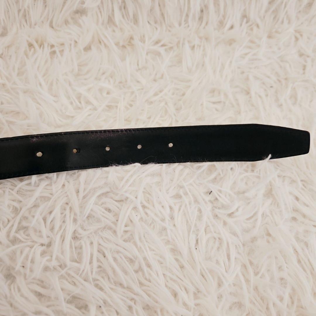 美品 Felisi フェリージ ベルト クロコ 型押し レザー 本革 黒