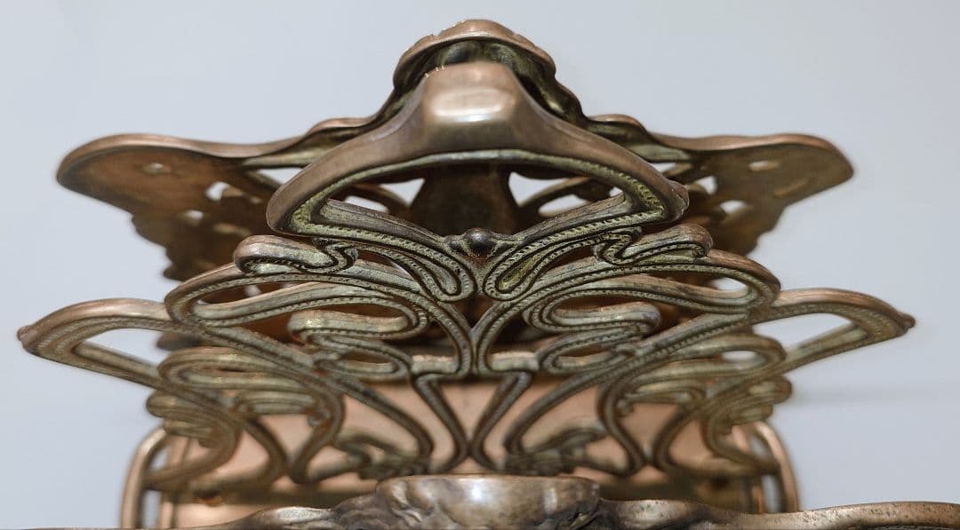 アールヌーボー風ブロンズナプキンスタンド　レターラック　アンティーク