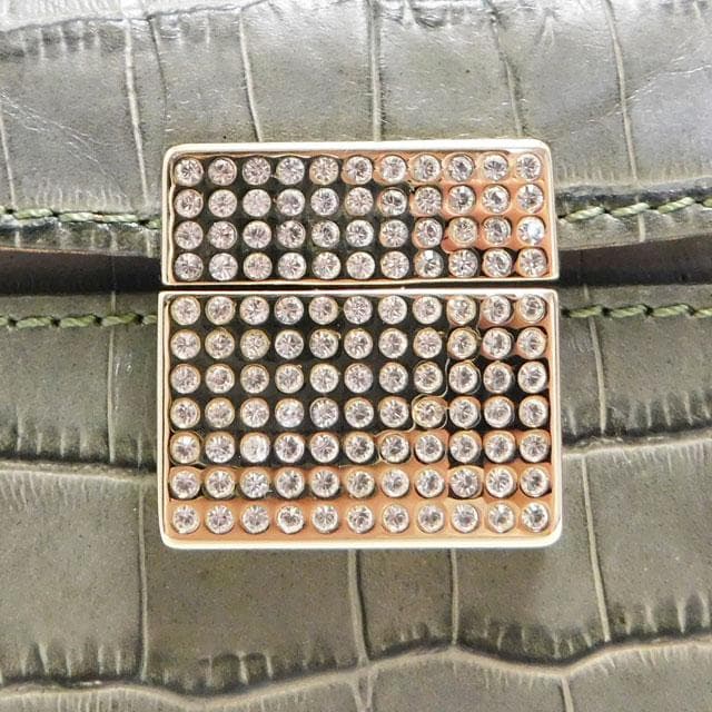 極美品ヴァレンティノ ガラヴァーニ ハンドバッグ 肩掛け可能 クロコ型押しレザー