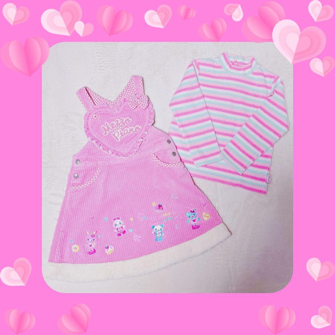 ❤メゾピアノ❤ミミポポ✨みみぽぽ✨ジャンスカ✨平成レトロ✨ピンク