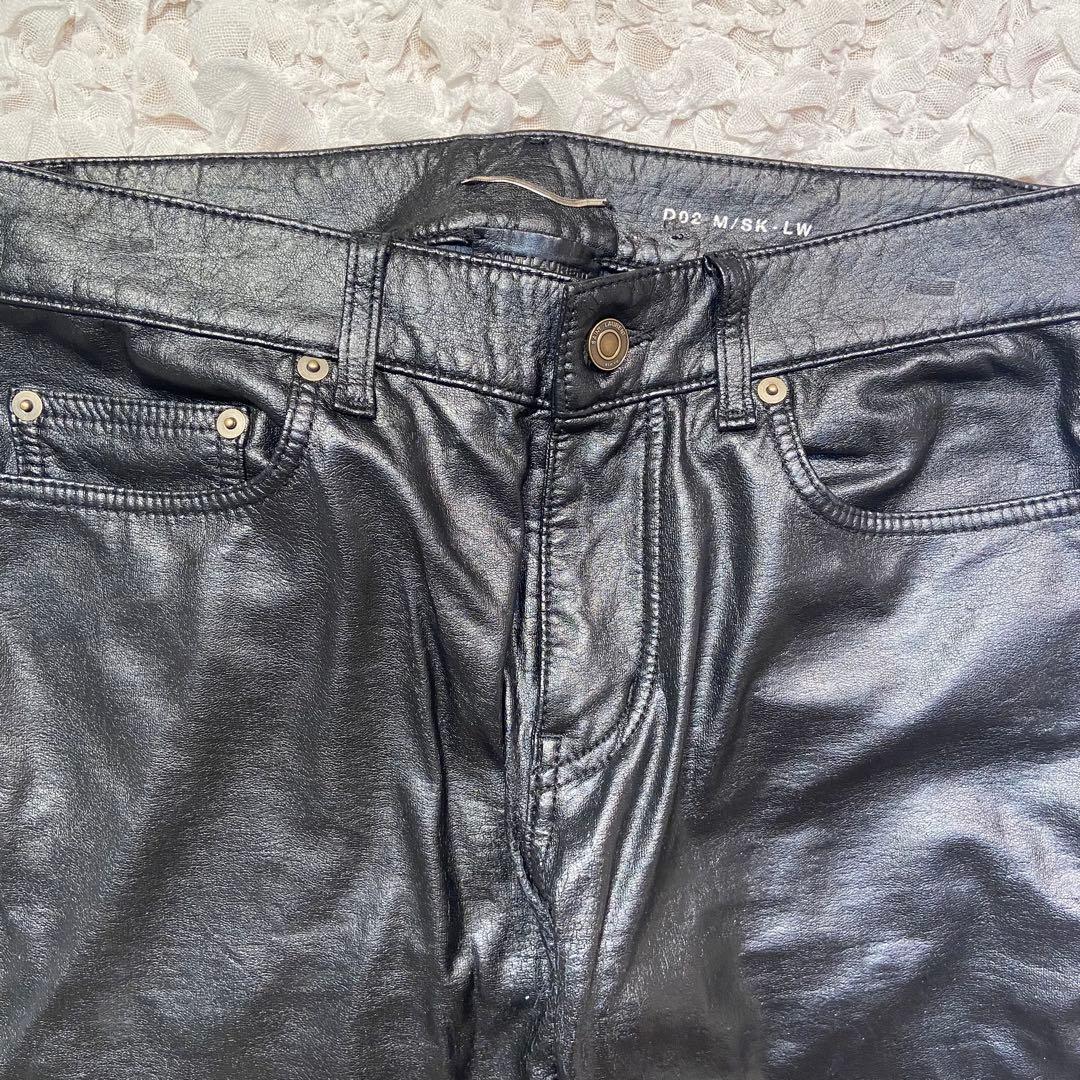 サンローラン　フェイクレザー　キムタク　希少　ブラック　28