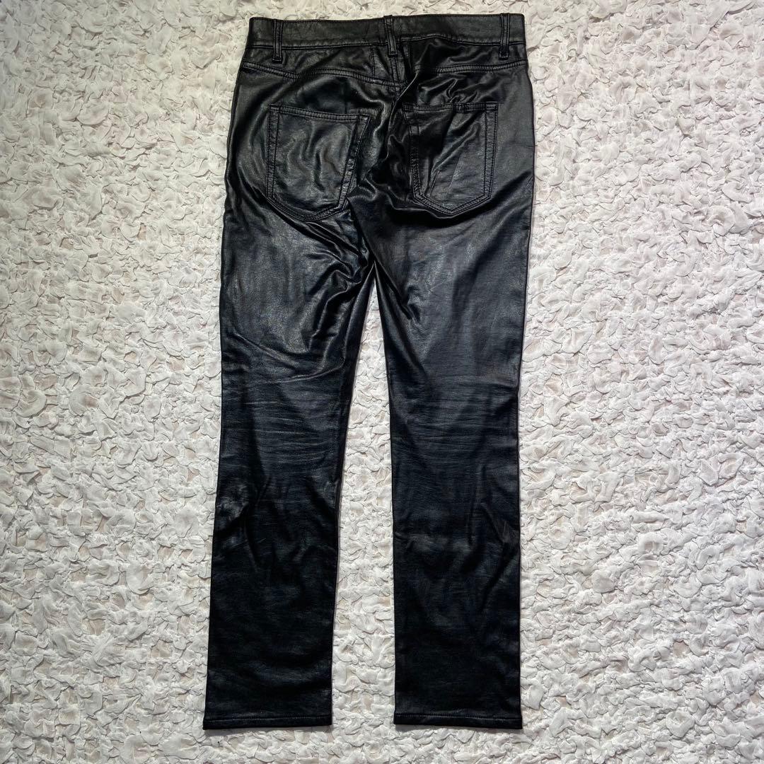 サンローラン　フェイクレザー　キムタク　希少　ブラック　28