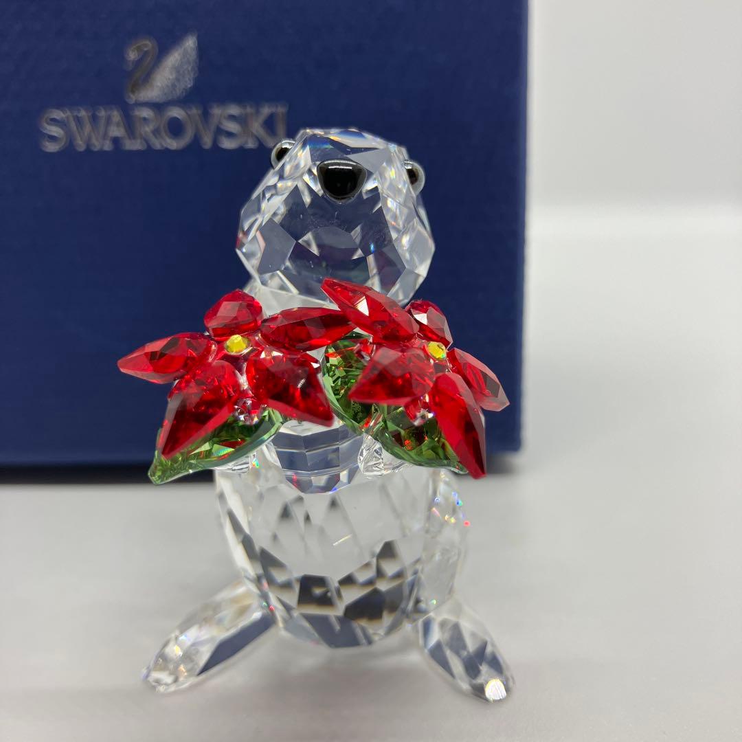 SWAROVSKI スワロフスキー うさぎ ローズ 置物 動物 クリスタル