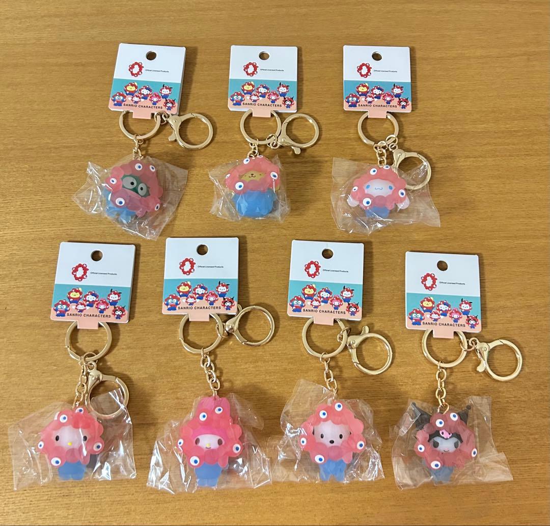 ミャクミャク サンリオ クリア キーホルダー コンプリート 全7種