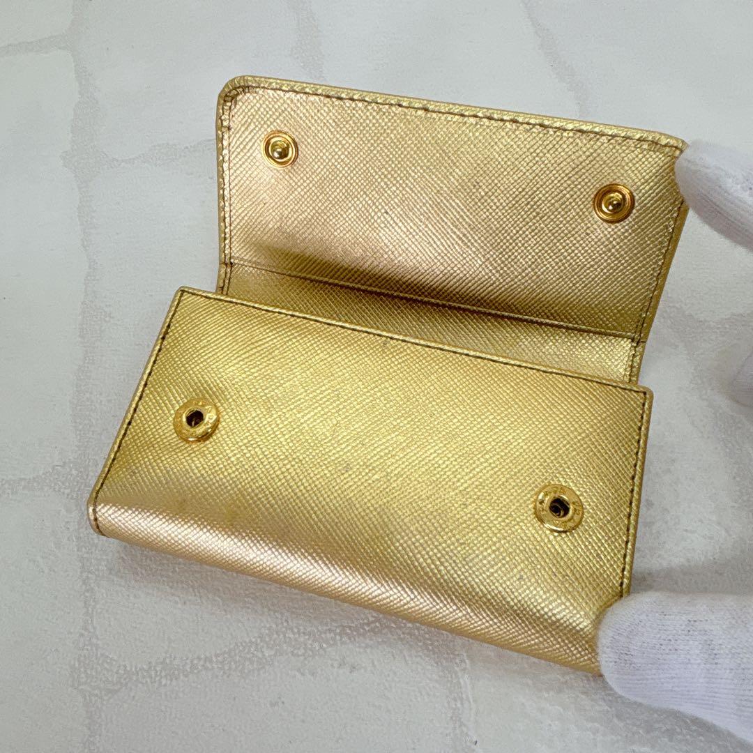 希少✨PRADA プラダ 6連 キーケース レザー ゴールド レア 美品