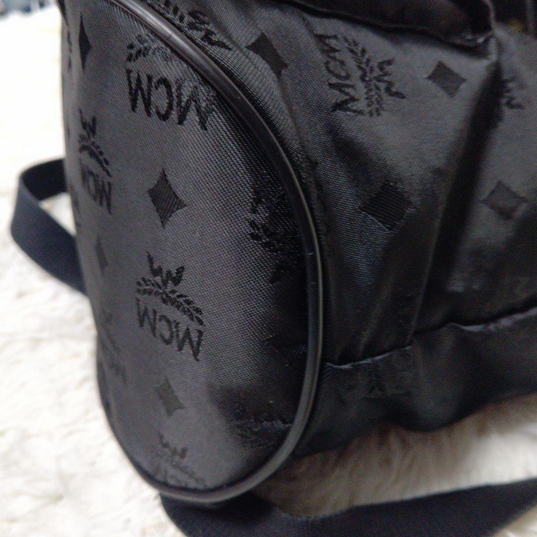 良品 ✨️ MCM ミニリュック ナイロン✕レザー 黒 シャドーロゴ