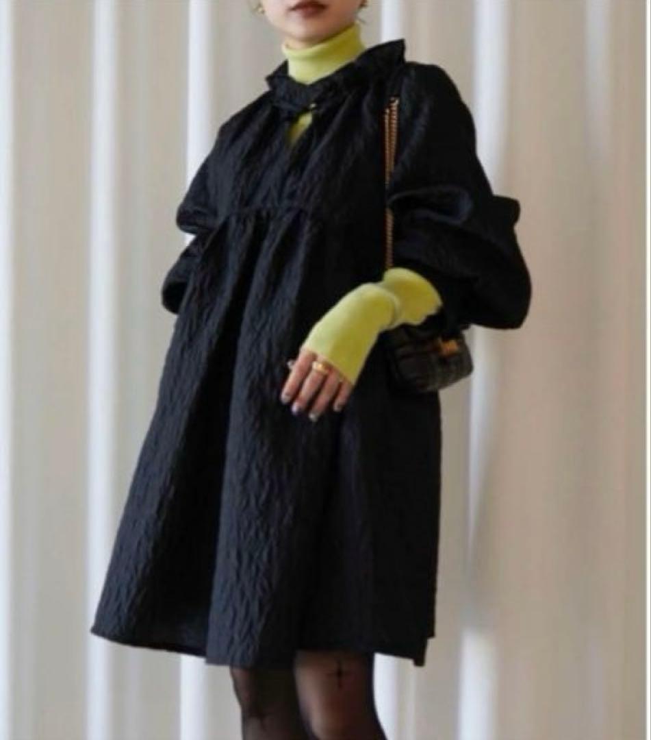 ワンピース AMERI BUMPY VOLUME MINI DRESS