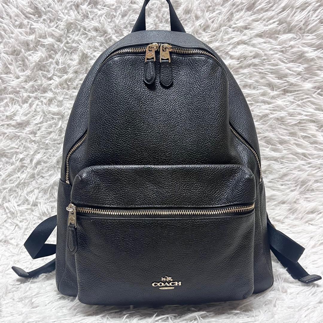 COACH チャーリー バックパック リュック F38288 牛革 ブラック