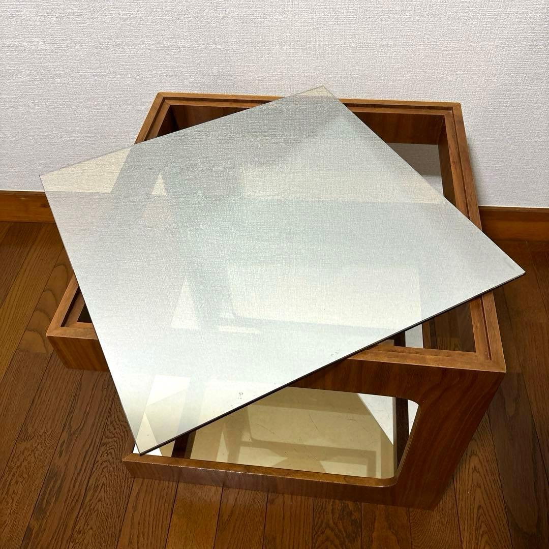 希少廃盤moda en casa ダイス コーヒーテーブル ガラステーブル