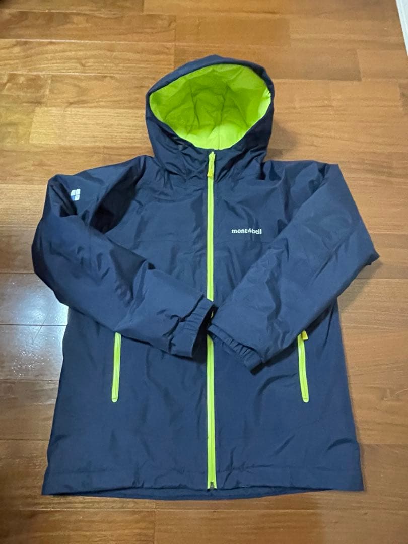 モンベル　パウダーステップジャケット/パンツ　160サイズ　ネイビー/イエロー