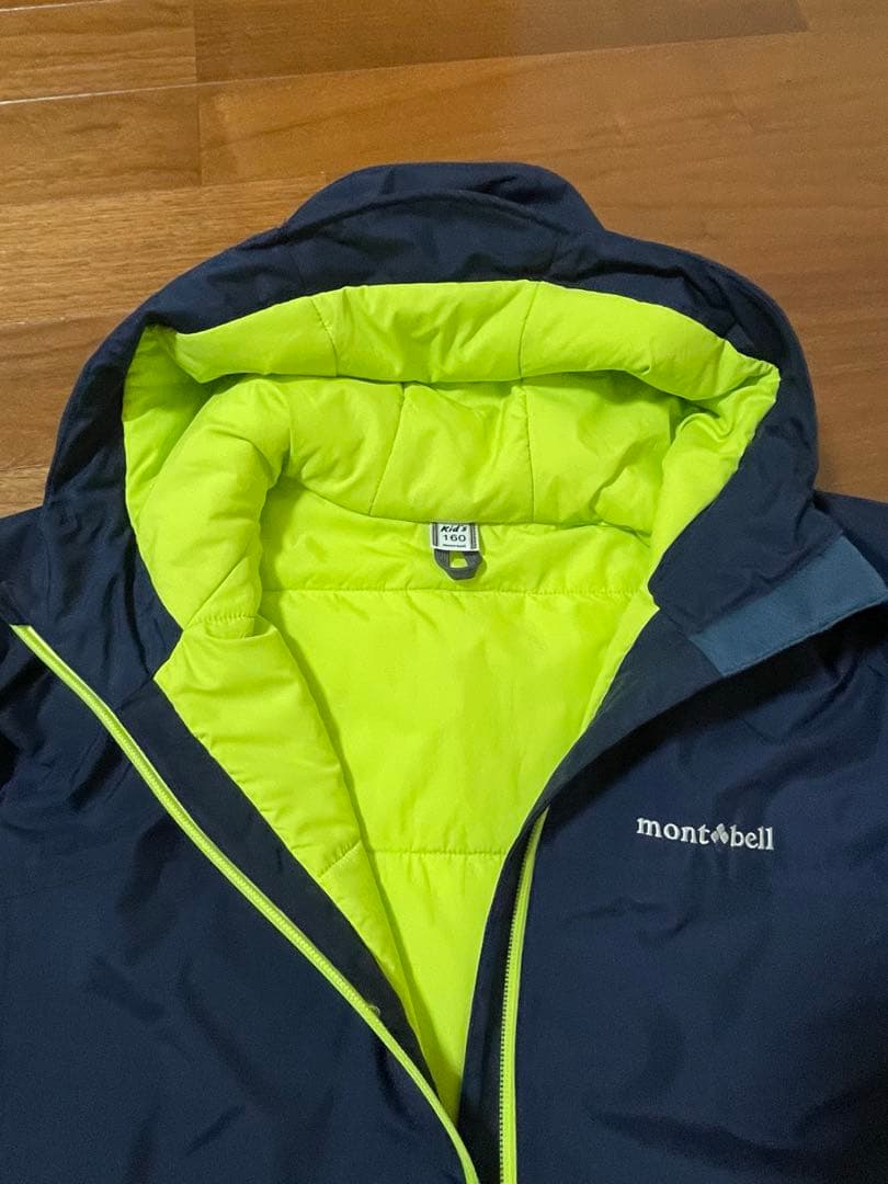 モンベル　パウダーステップジャケット/パンツ　160サイズ　ネイビー/イエロー