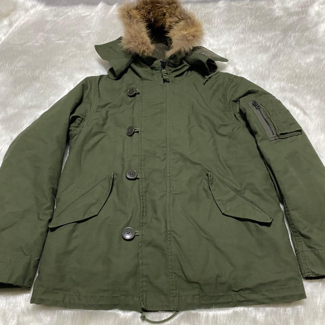 a11 モンキータイム　y2k ライナー付ショートモッズコート　カーキ　L