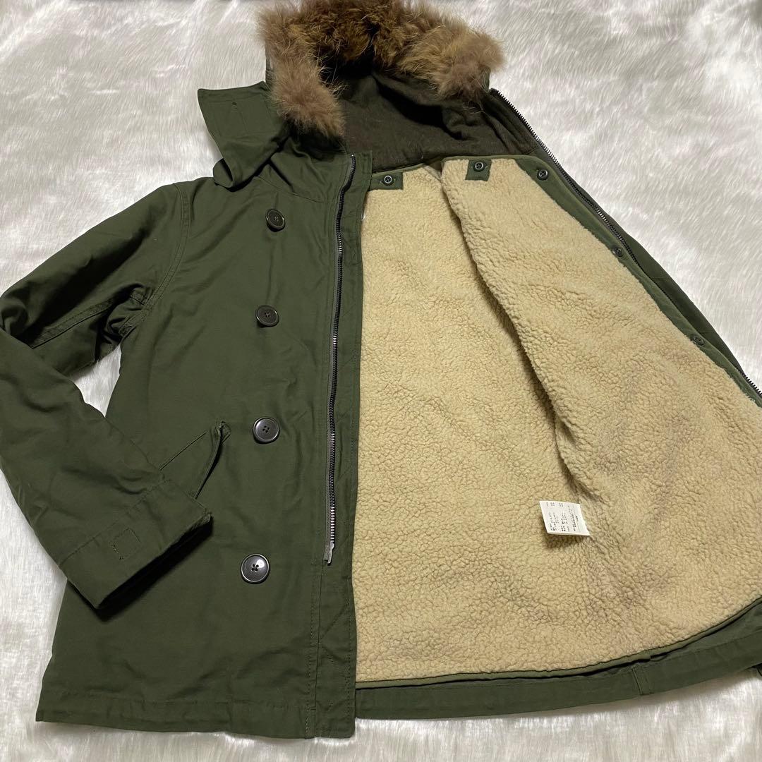 a11 モンキータイム　y2k ライナー付ショートモッズコート　カーキ　L