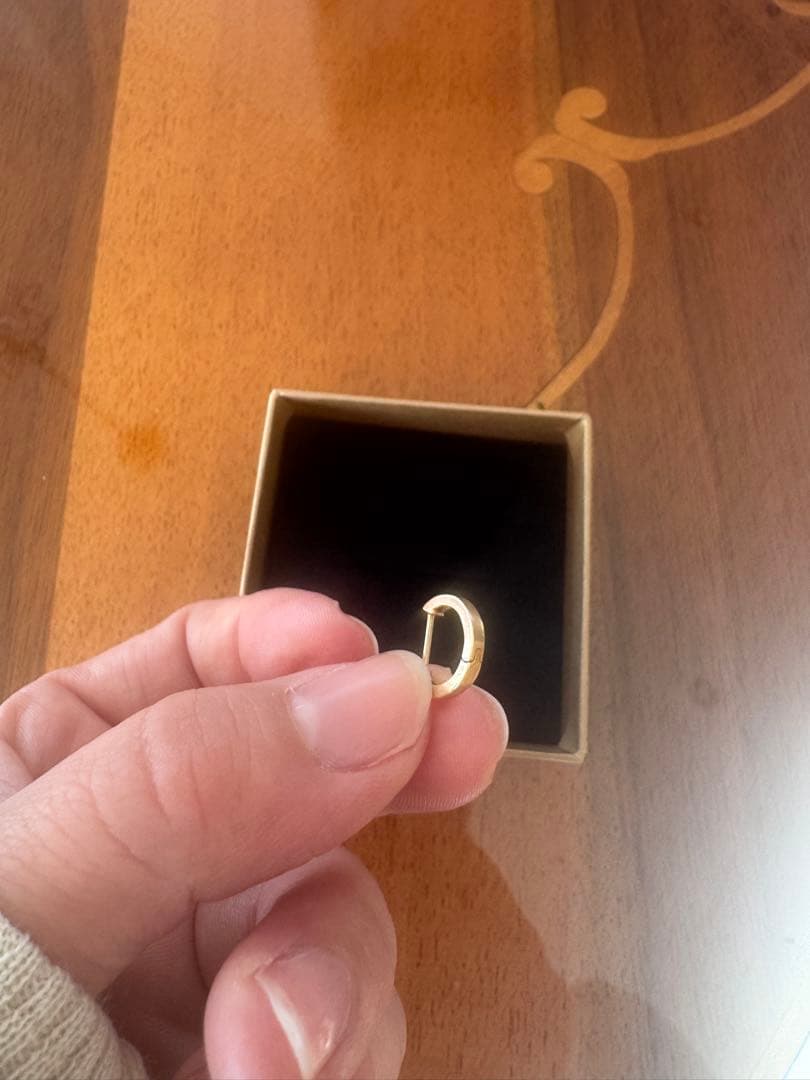 片耳/JUPITER 【K10】ストレートフープピアス/ユニセックス