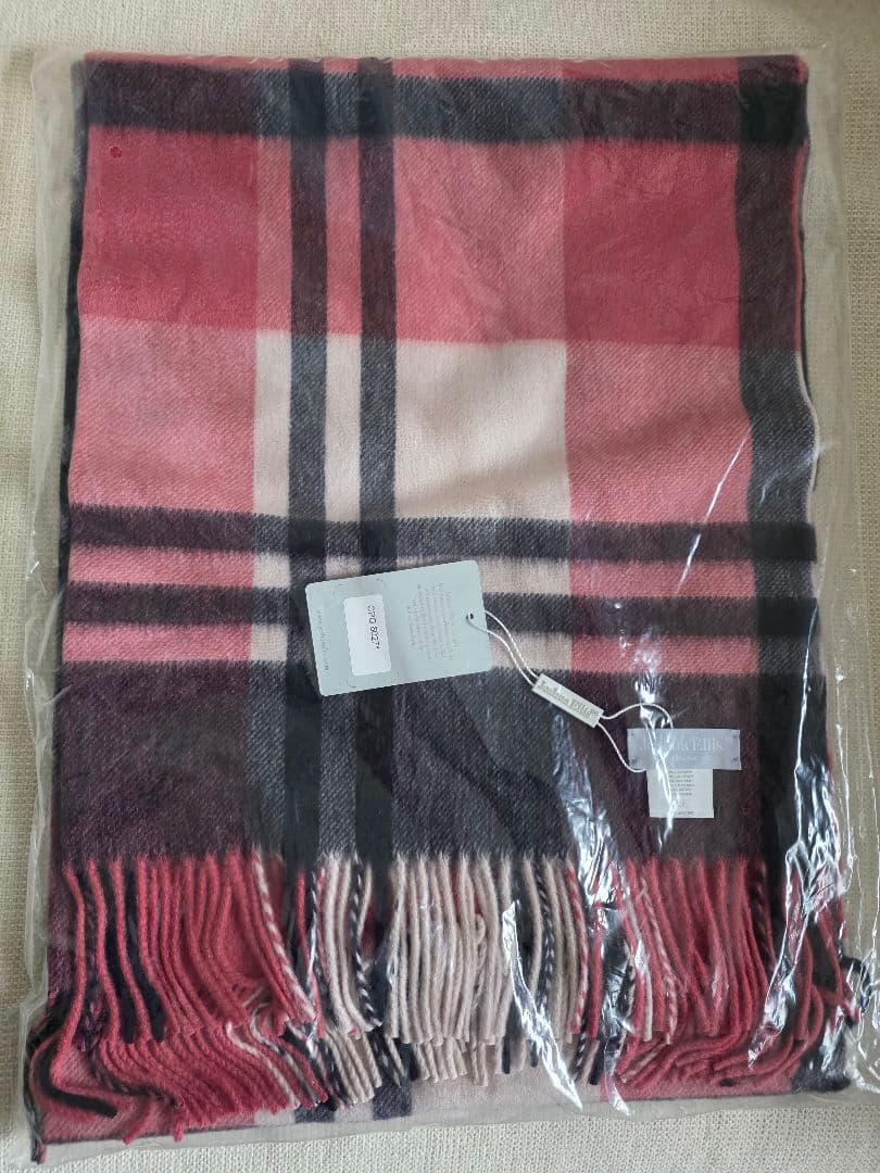 【新品未使用】ジョシュアエリス　カシミア　大判ストール　人気色　ピンク　希少