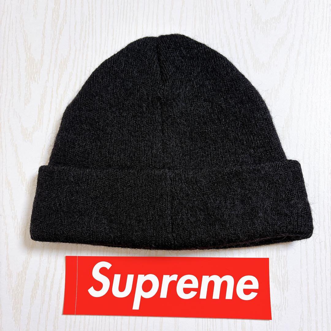 正規品 Supreme ニット帽 ビーニー モヘア ブラック 黒 野村周平着用