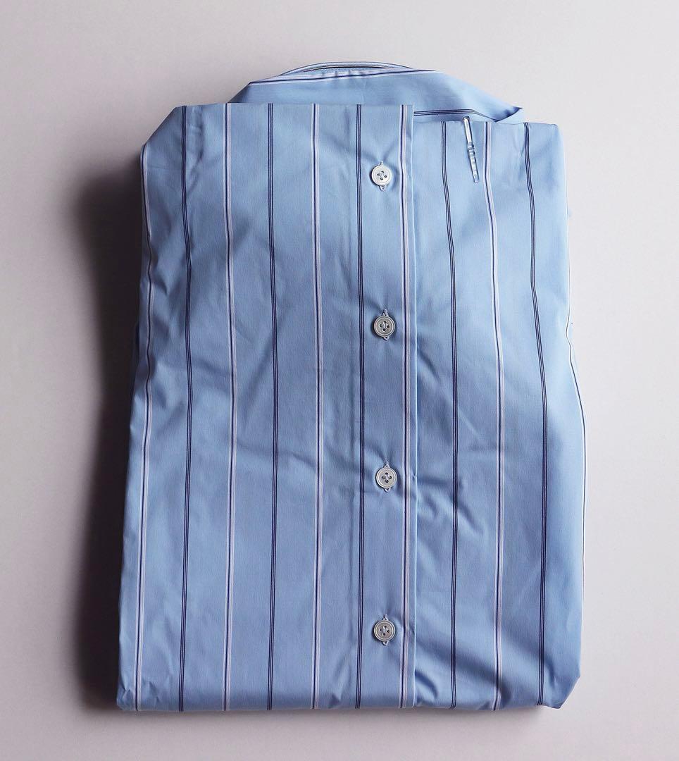 《ラルディーニ》未使用 伊製 ストライプ 長袖ドレスシャツ ワイシャツ 40