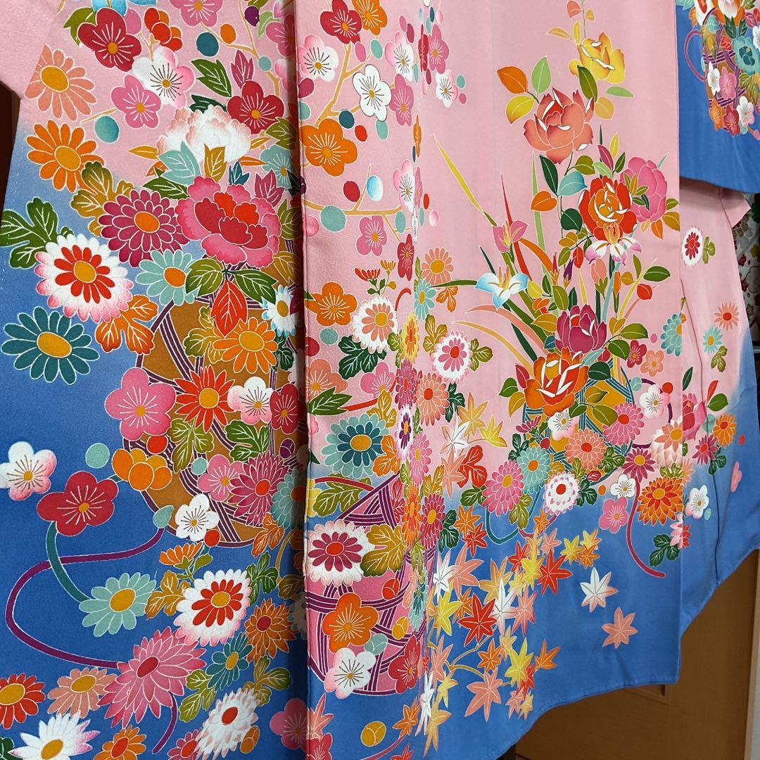 ぬぴぴNo.109 七五三　7歳　　正絹着物セット