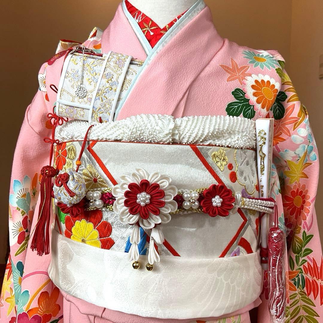 ぬぴぴNo.109 七五三　7歳　　正絹着物セット