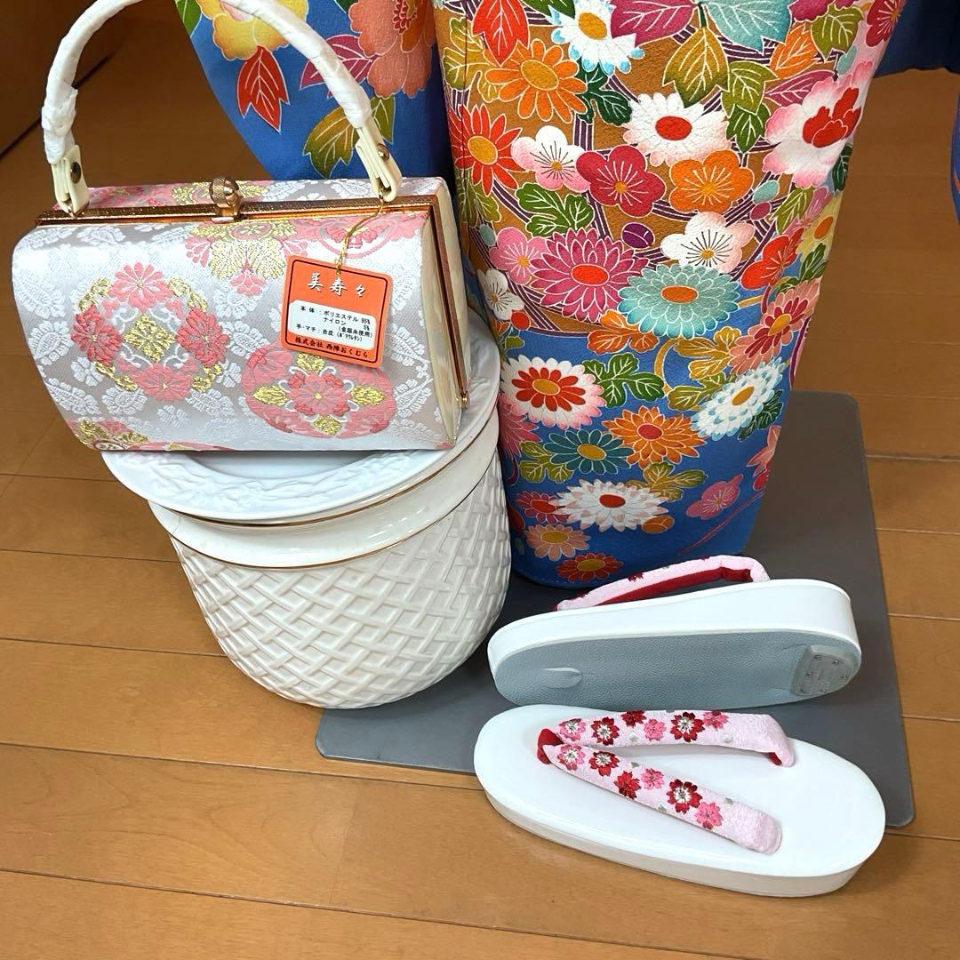 ぬぴぴNo.109 七五三　7歳　　正絹着物セット