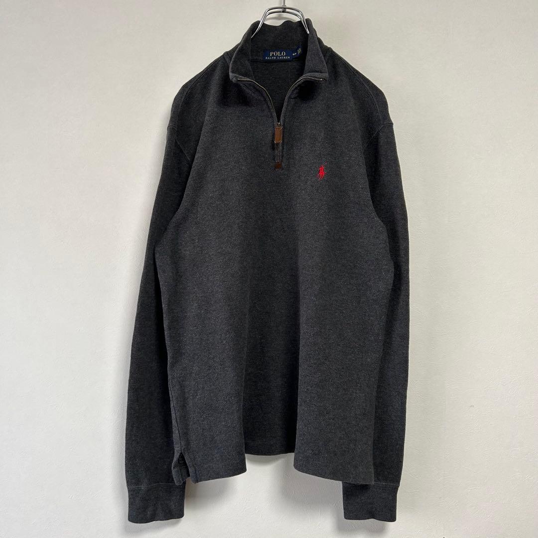 美品 90s POLO Ralph Lauren ハーフジップ スウェット