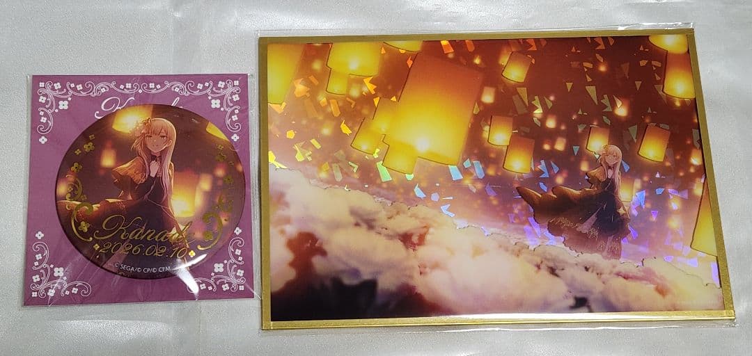 ☆プロセカ 宵崎奏 はぴこれ バースデー アクリル色紙B 缶バッジB