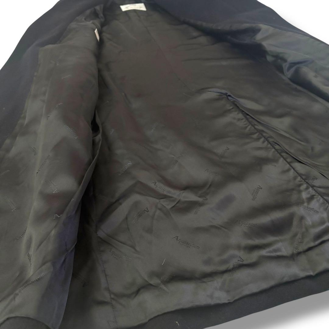 【英国製】Aquascutum ネイビー ピュアウール チェスターコート