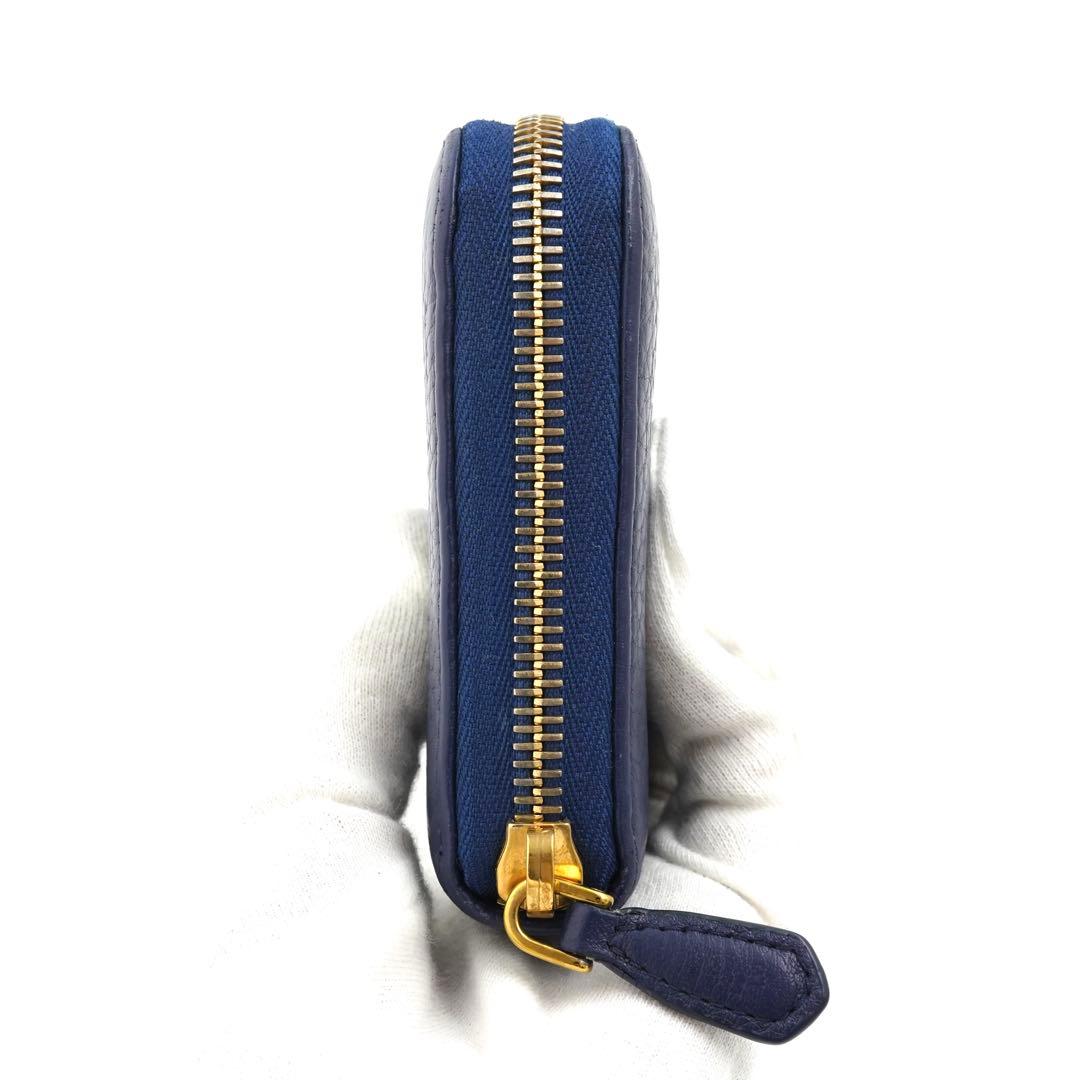 ✨未使用展示品・保証書付き✨　PRADA 長財布　シボ革　ラウンドファスナー