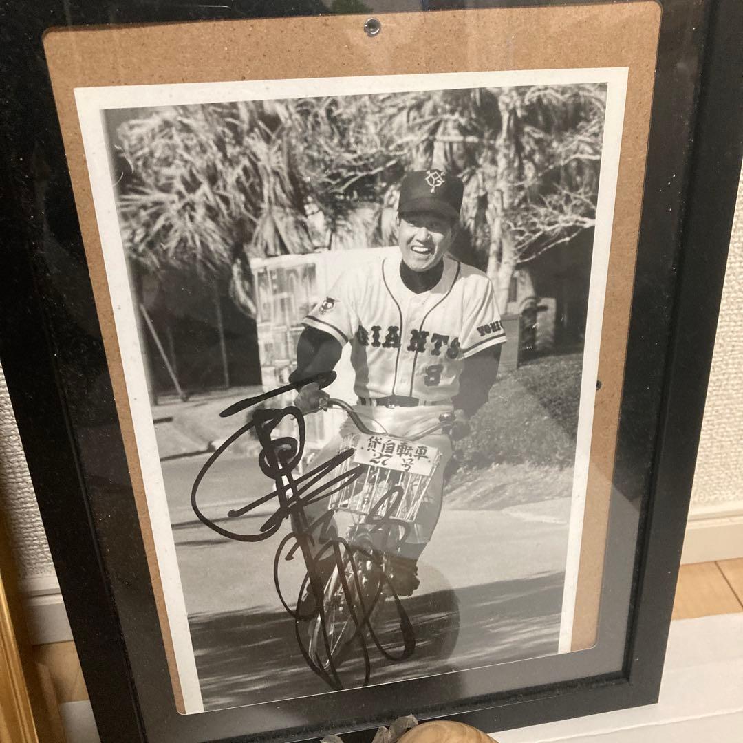 巨人軍 1963年 サイン入りバット長嶋茂雄と色紙セット原辰徳当選品ジャイアンツ