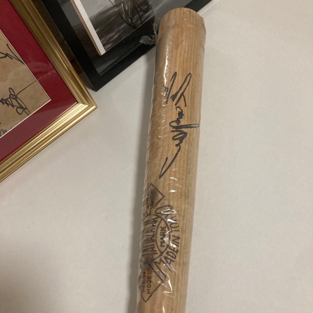 巨人軍 1963年 サイン入りバット長嶋茂雄と色紙セット原辰徳当選品ジャイアンツ