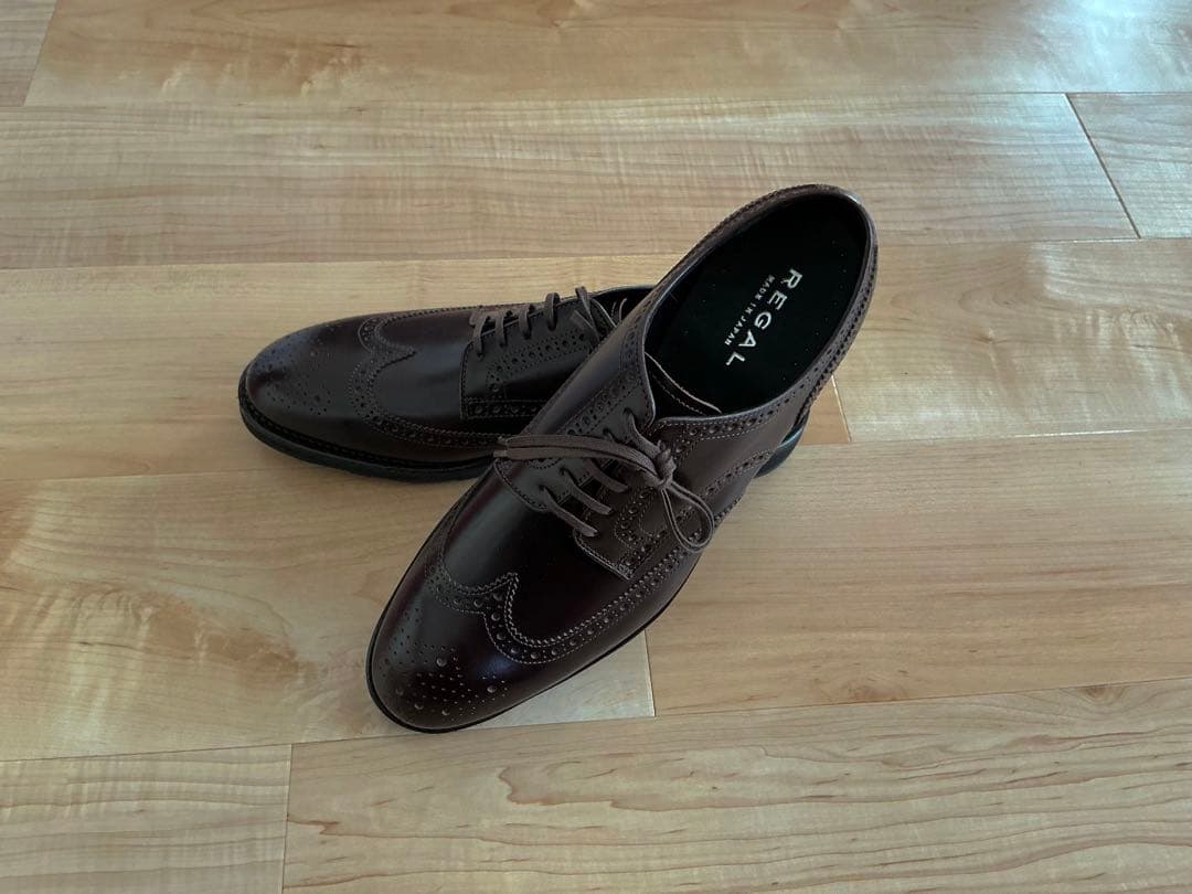 REGAL 15EL 26.5cm ダークブラウン レザーウィングチップシューズ