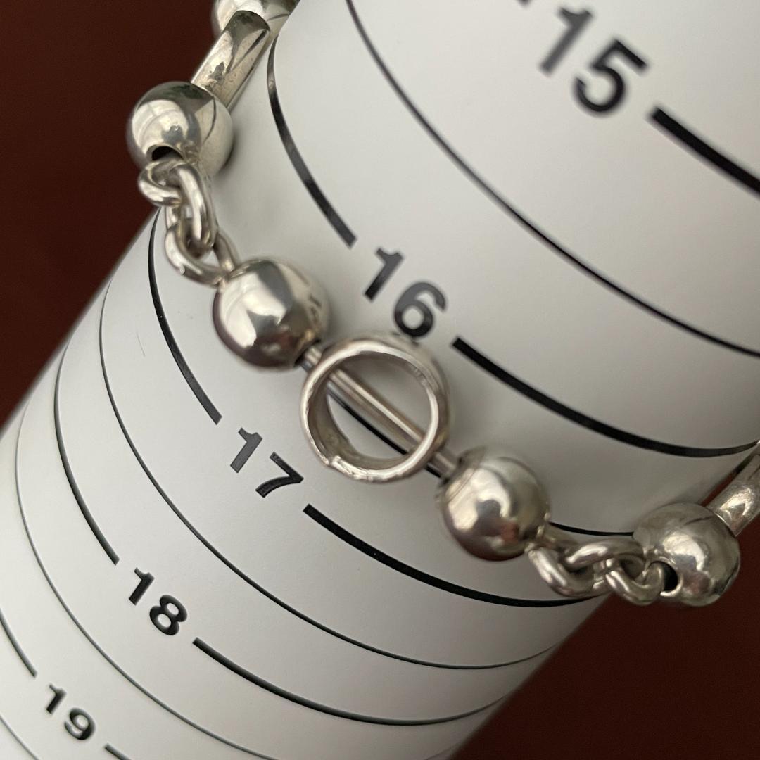 ビンテージシルバー925ブレスレット メキシコ製 ボールチェーン TAXCO