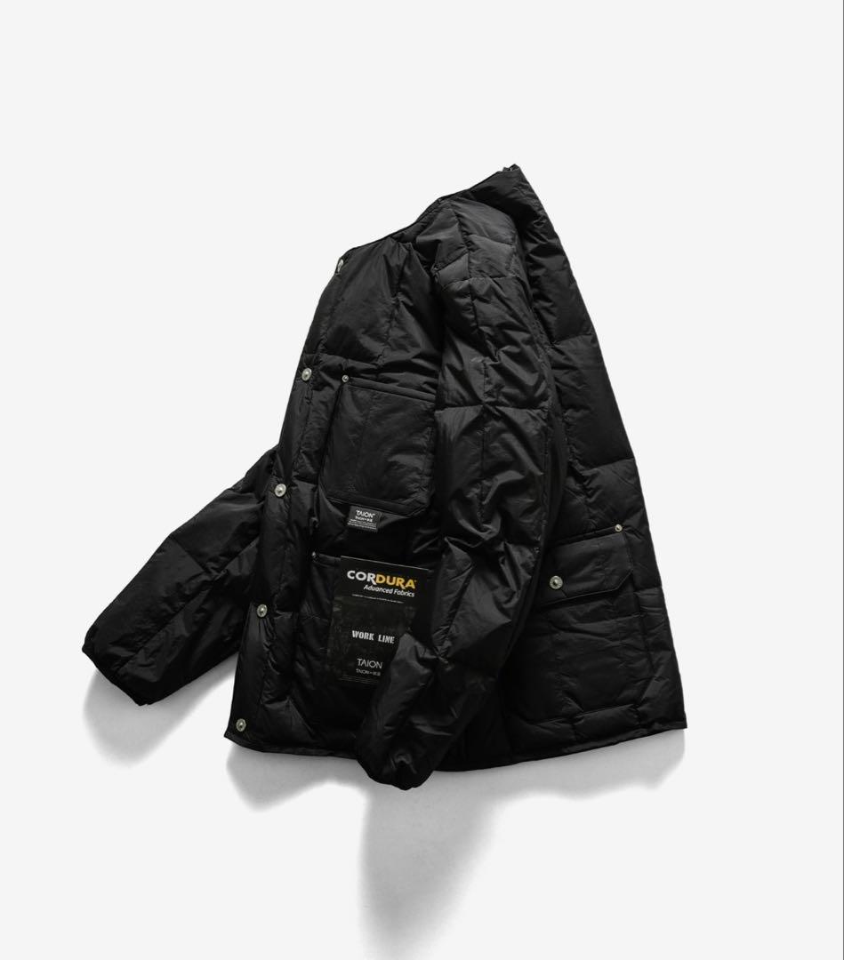 未使用 TAION タイオン ワーク クルーネック ダウンジャケット M