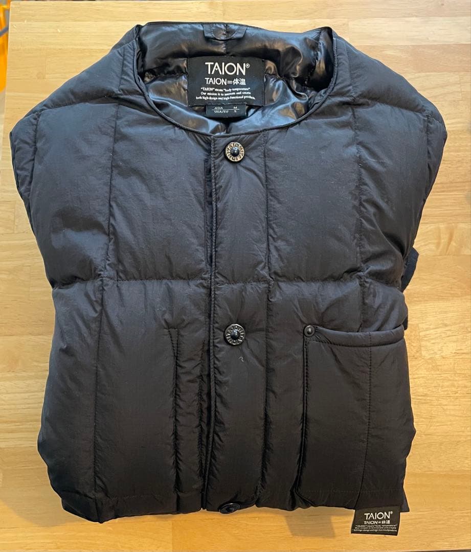 未使用 TAION タイオン ワーク クルーネック ダウンジャケット M