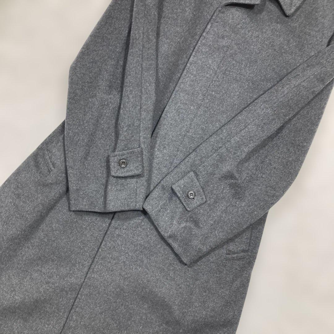 未使用級 ジャンルイシェレル ステンカラーコート カシミヤ100 マキシ丈 L