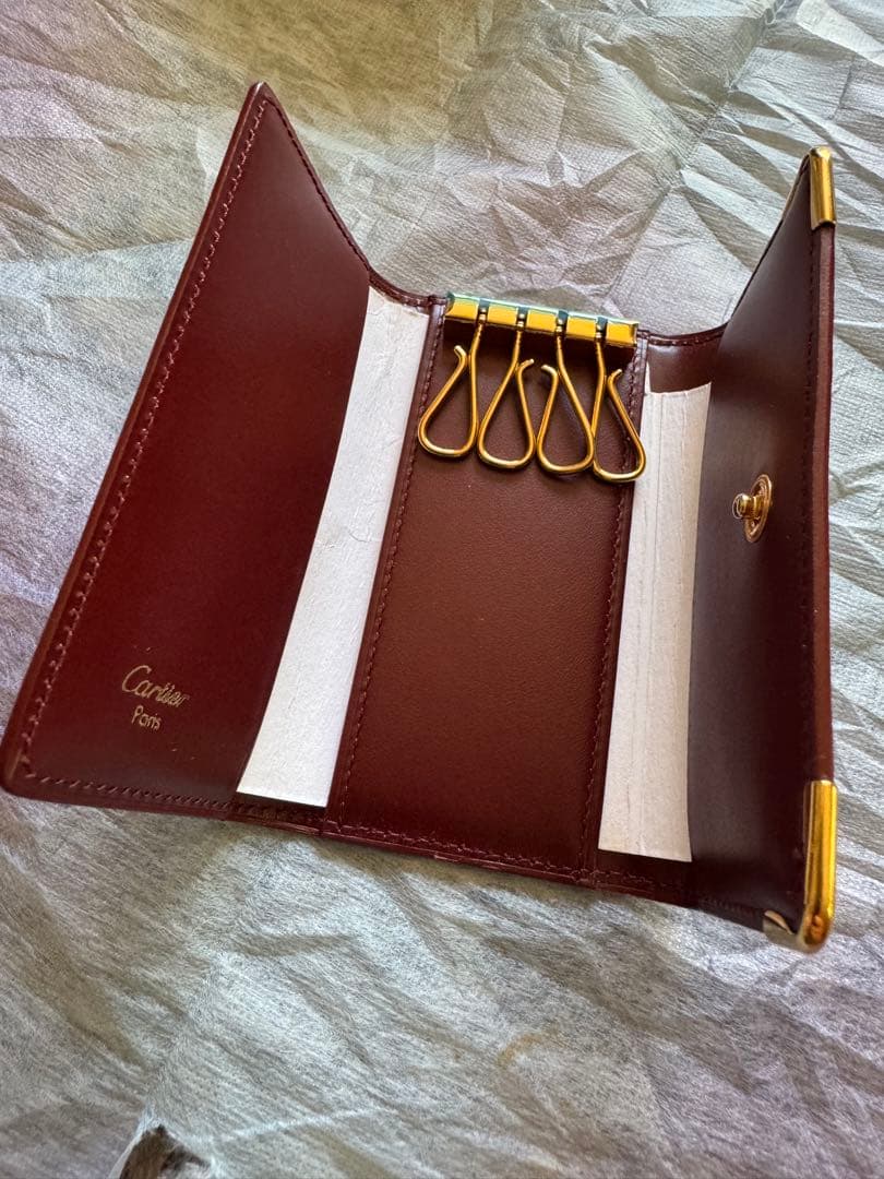 期間限定値下げ未使用 カルティエ 4連キーケース マストライン カーフ ボルドー