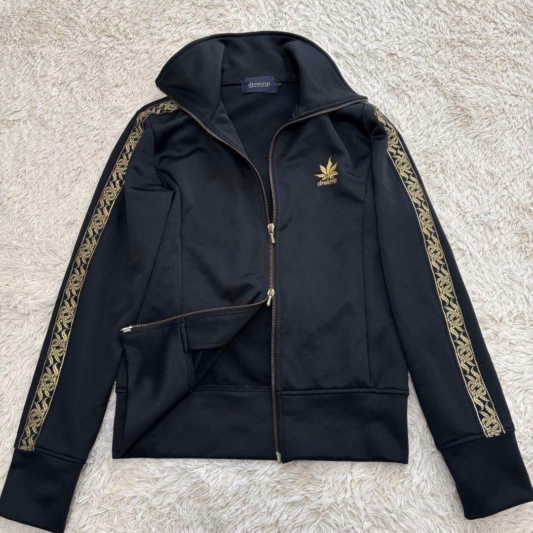 drestrip ドレストリップ ジャージ トラックジャケット 金ロゴ 葉っぱ