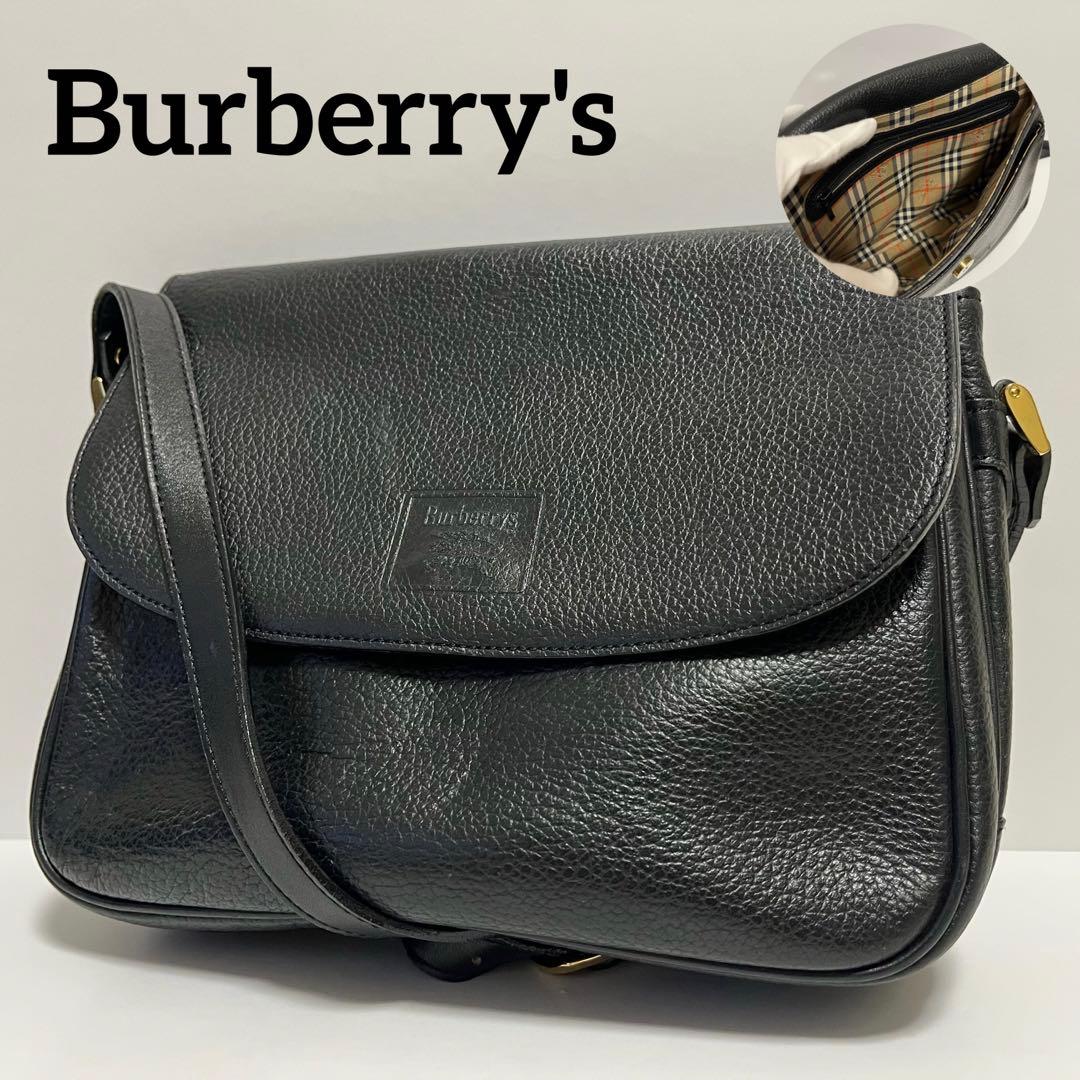 ✨美品✨BURBERRYショルダーバックノヴァチェックシャドーホース黒