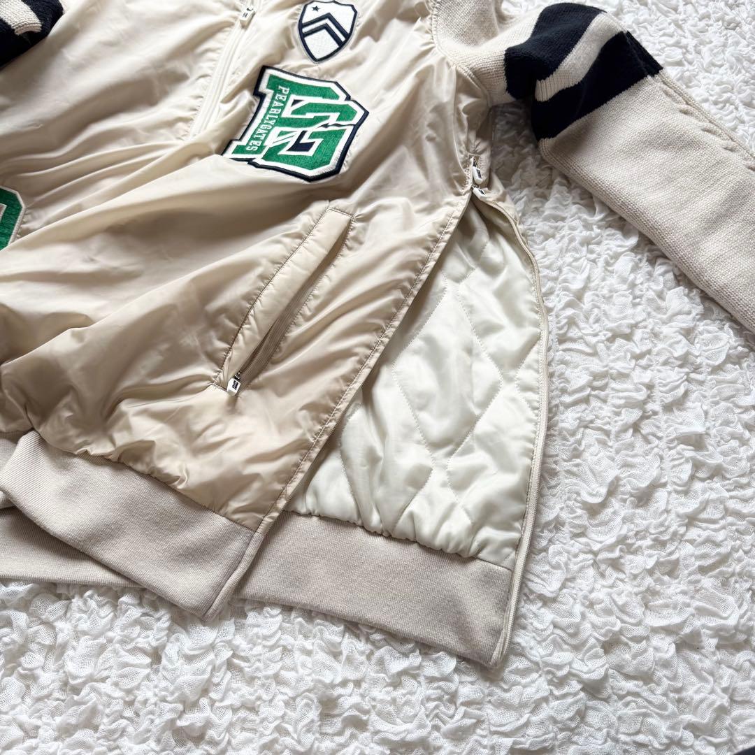 パーリーゲイツ　ハーフジップ　中綿　ブルゾン　ニット切り替え　大きいサイズ