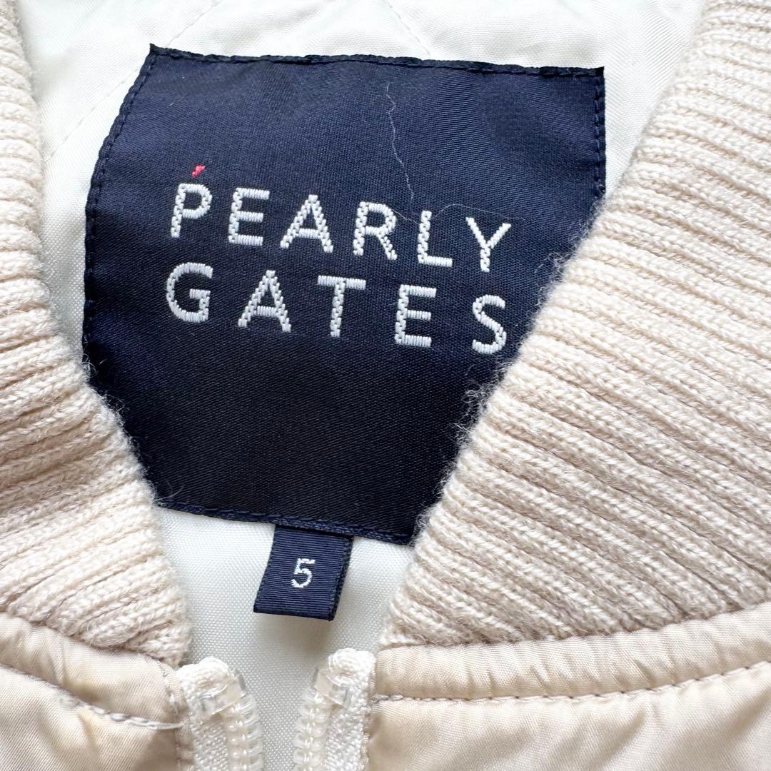 パーリーゲイツ　ハーフジップ　中綿　ブルゾン　ニット切り替え　大きいサイズ