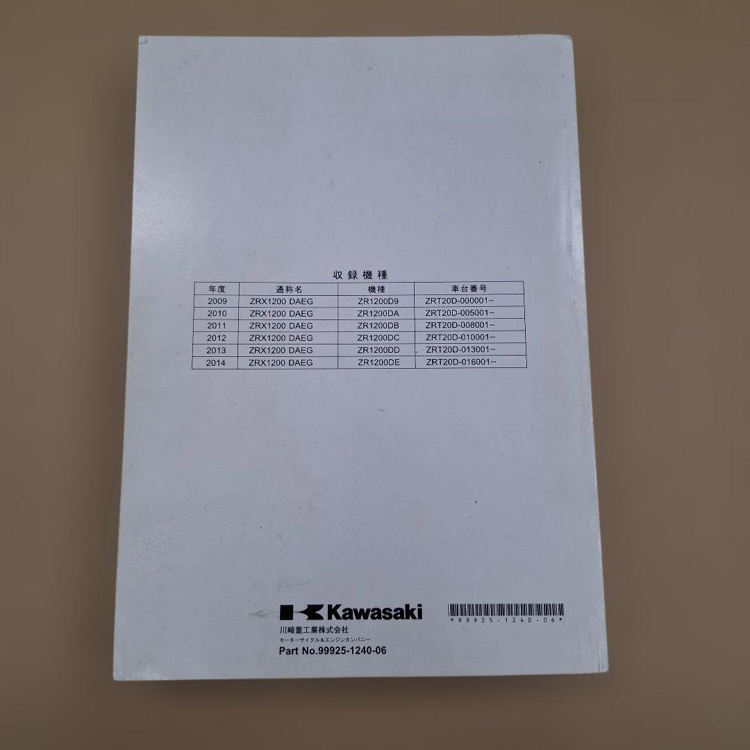 Kawasaki ZRX1200 DAEG サービスマニュアル