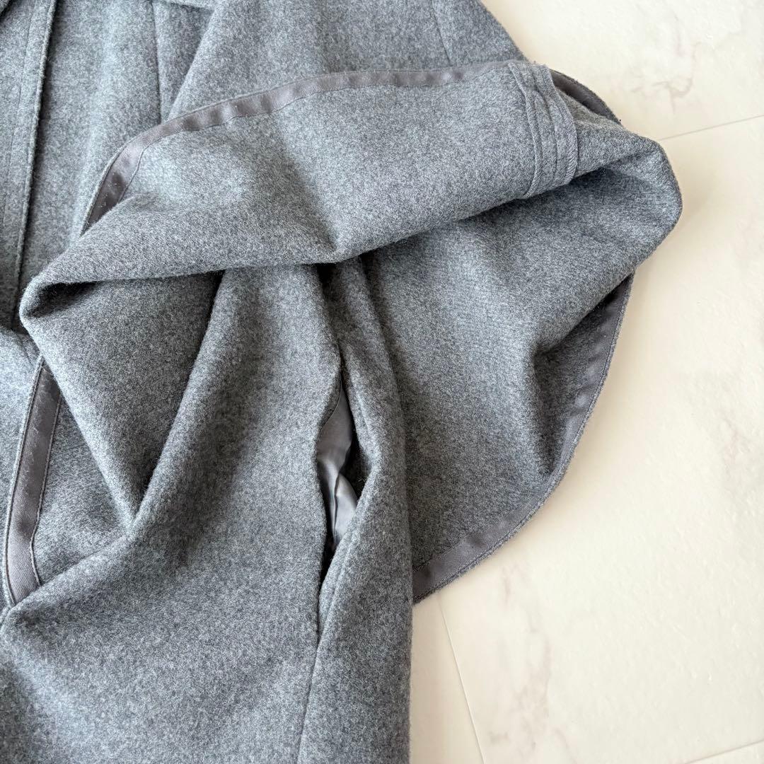 美品✨《TO BE CHIC》 ウールリバー ケープコート レッキスファー