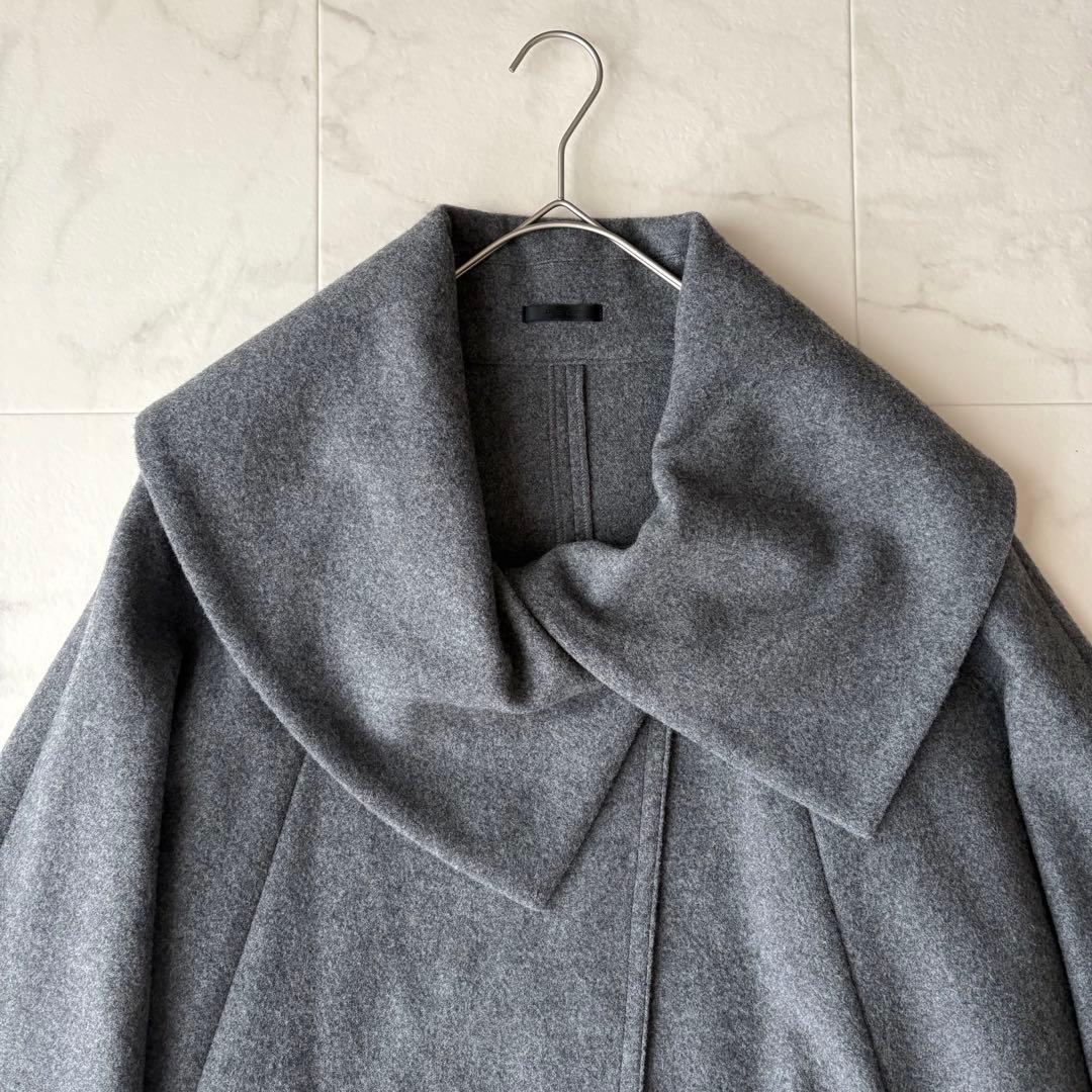 美品✨《TO BE CHIC》 ウールリバー ケープコート レッキスファー