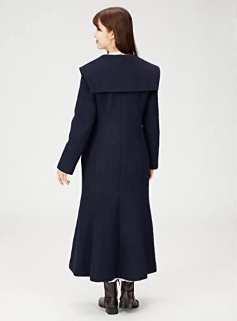 LILY BROWN ビッグカラー スリムマーメイドコート - メルカリ