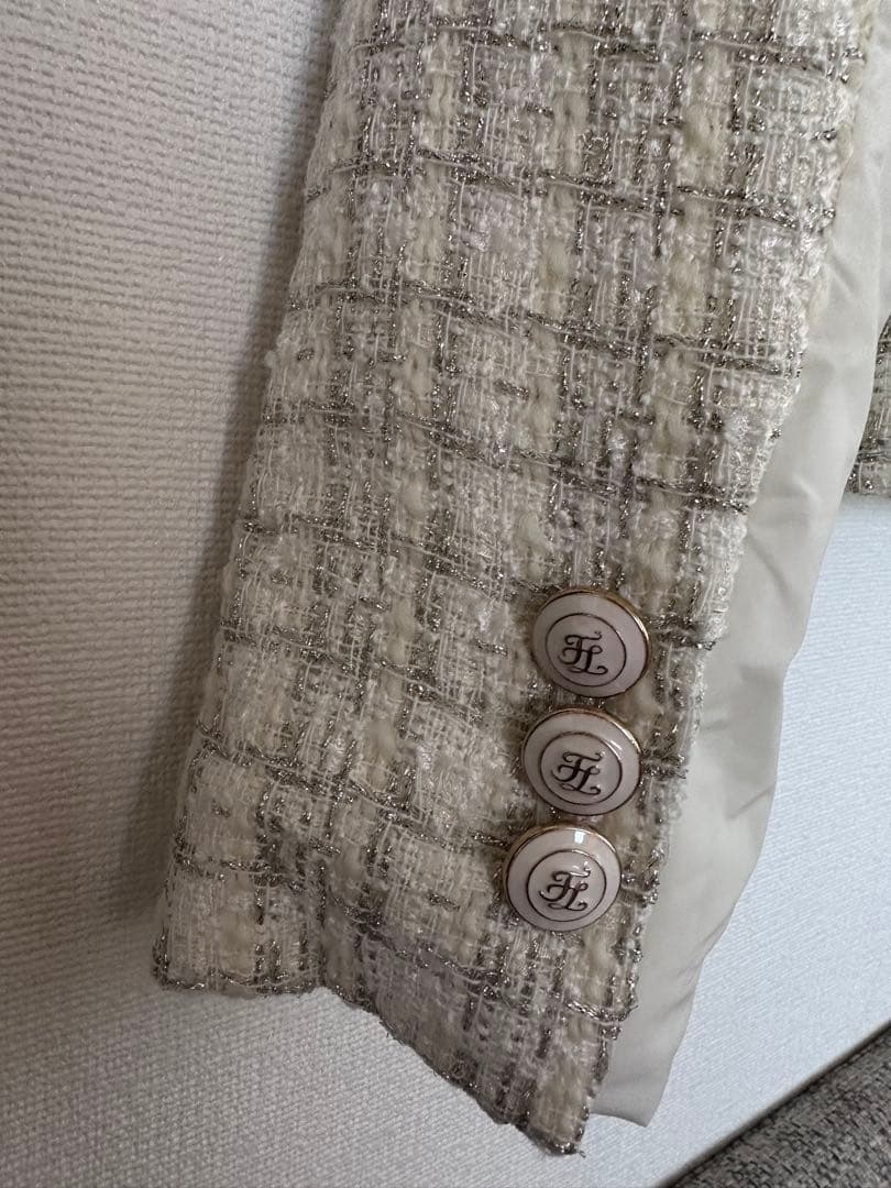 Fair Liar ゴルフ用 ホワイト ツイードジャケット スカート 2点 - メルカリ