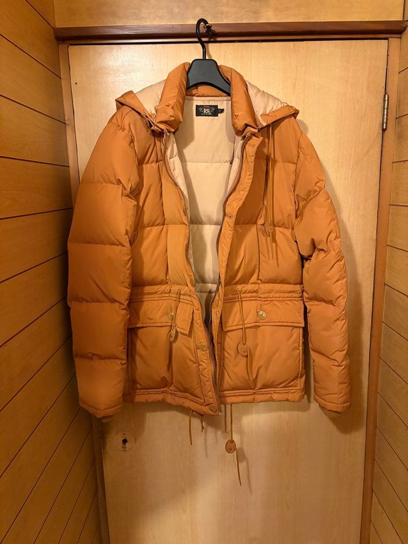 RRL カラコラムダウン　サイズL オレンジ　ダブルアールエル