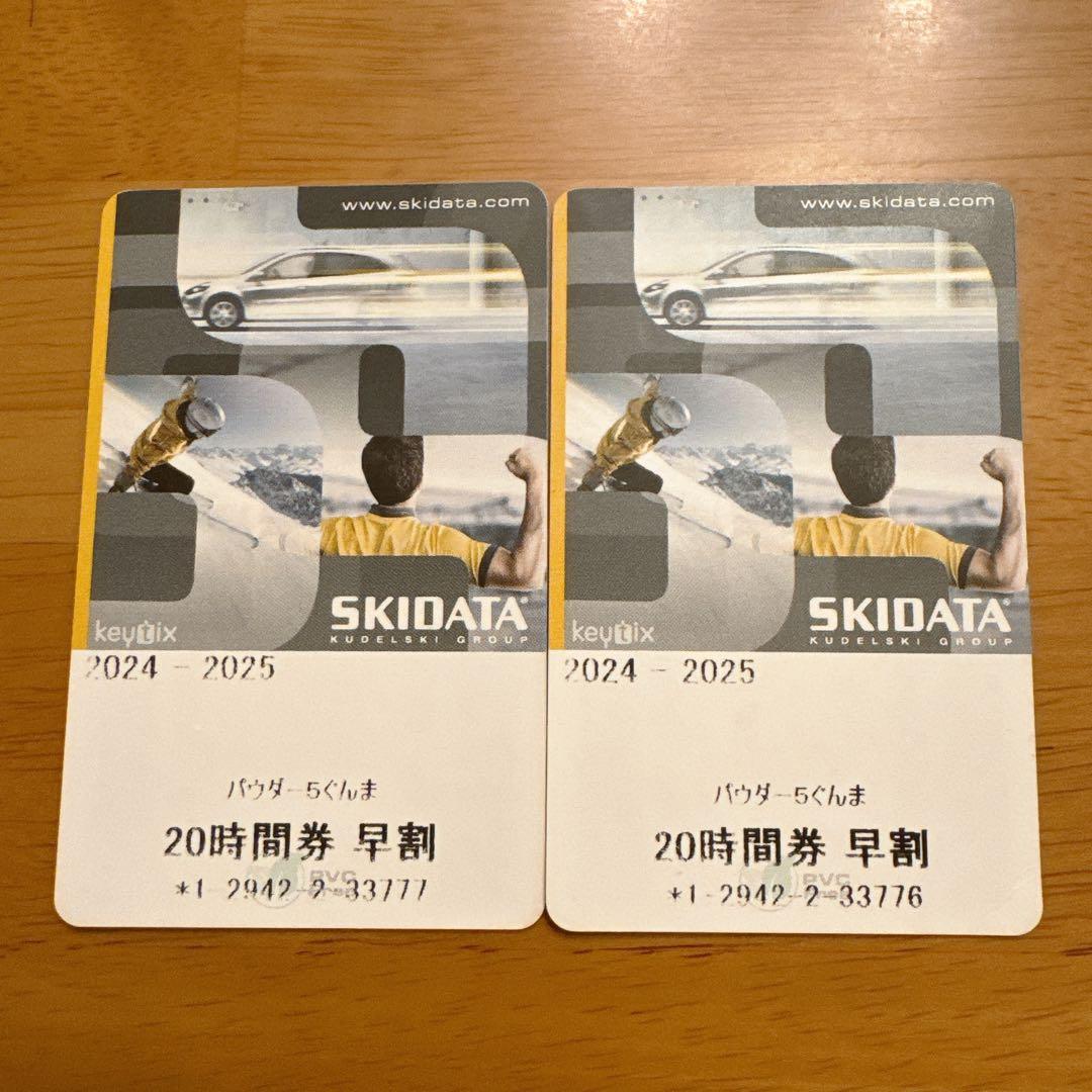 ぐんまPOWDER5 群馬パウダー5スキー場共通時間券 2024-2025 - メルカリ