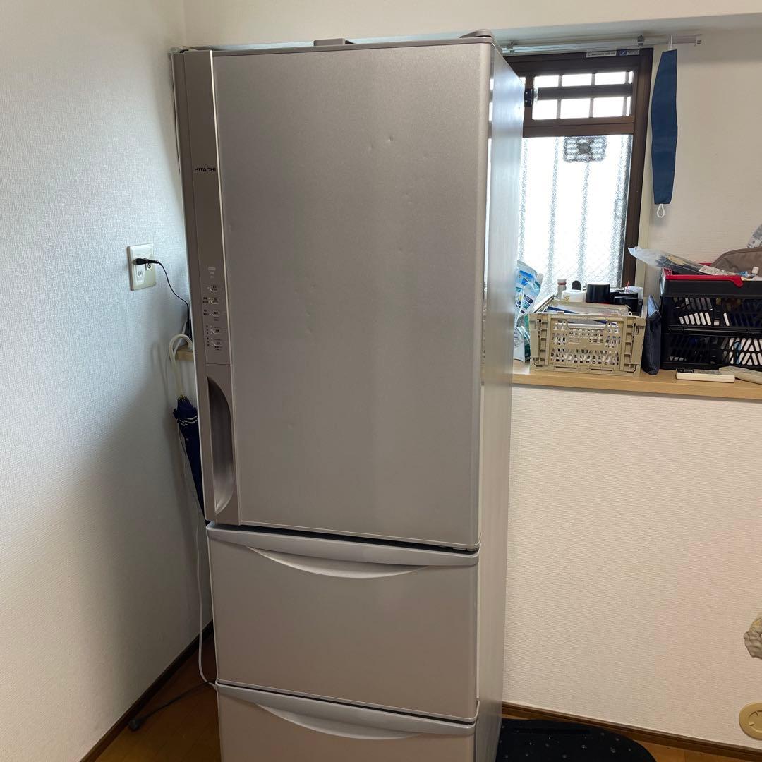 日立　3ドア冷蔵庫 315L R-K320FV-S（ライトシルバー）