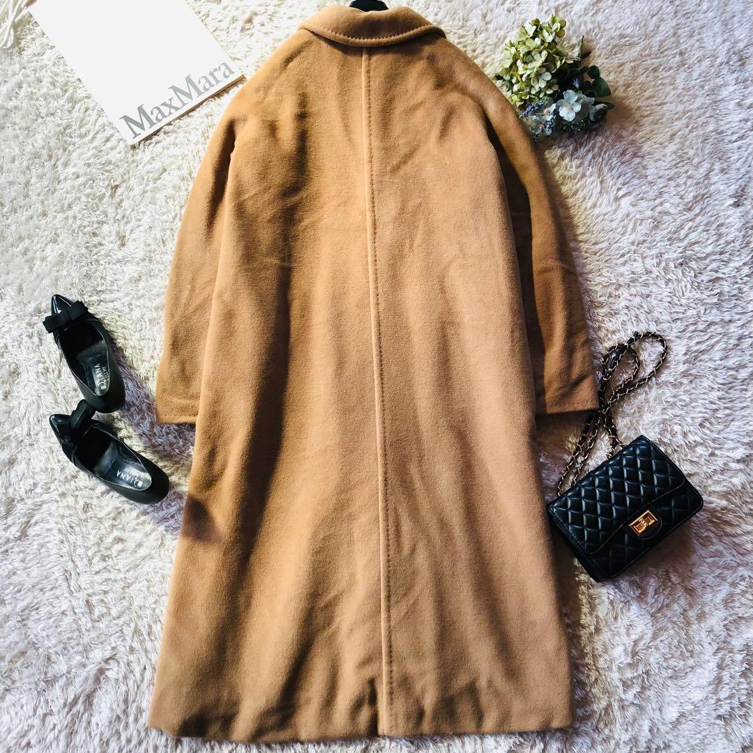 希少42大きめ✨美品 マックスマーラ アイコンコート カシミヤ キャメル 白タグ