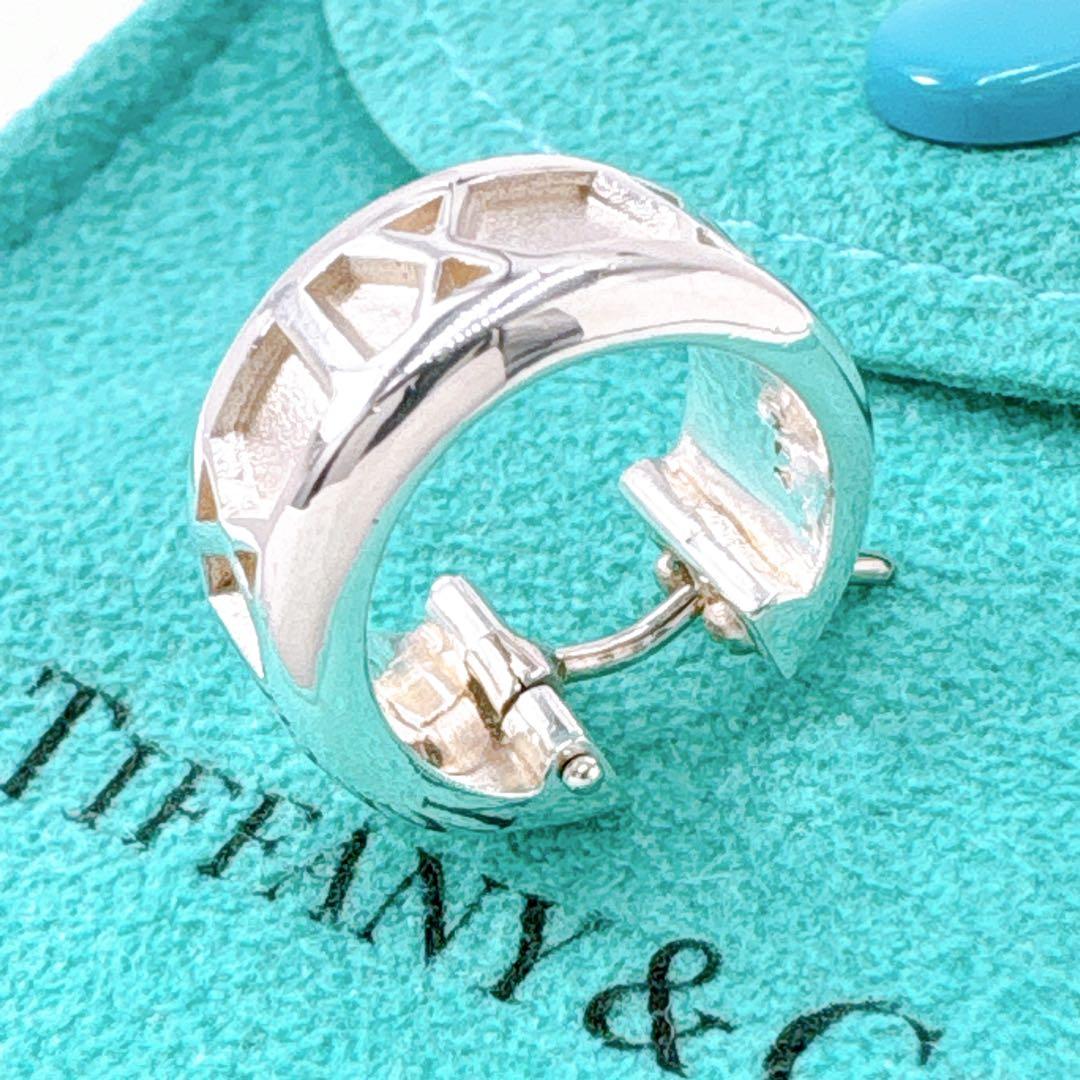 極美品 オールドティファニー アトラス フープ ピアス シルバー925